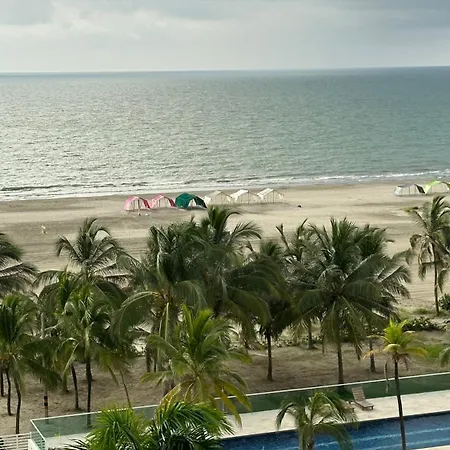 Apartamento Con Linda Vista Al Mar Primera Linea Cartagena Exterior photo