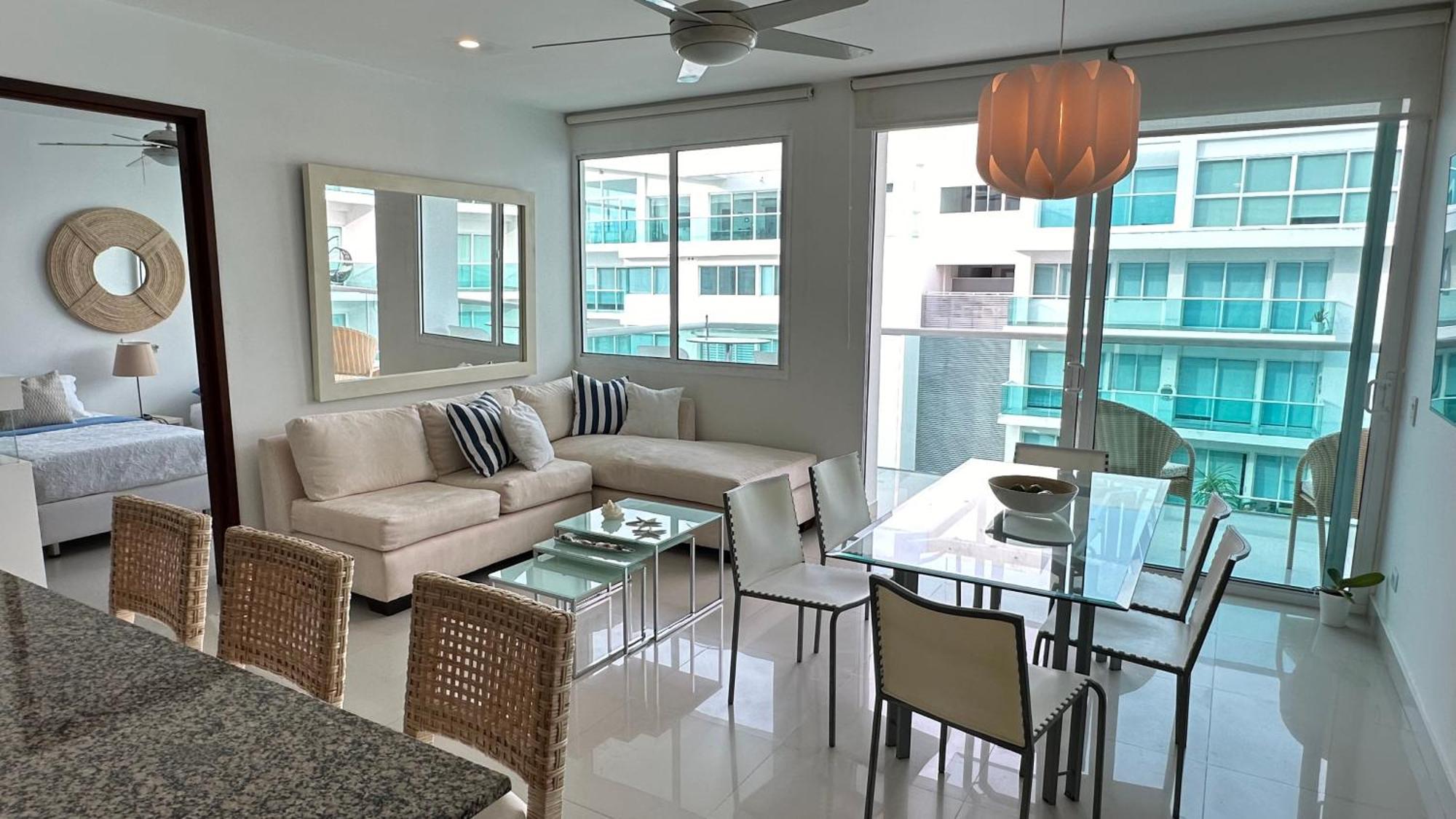 Apartamento Con Linda Vista Al Mar Primera Linea Cartagena