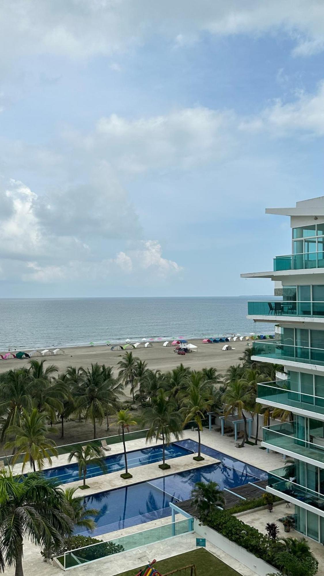 Apartamento Con Linda Vista Al Mar Primera Linea Cartagena