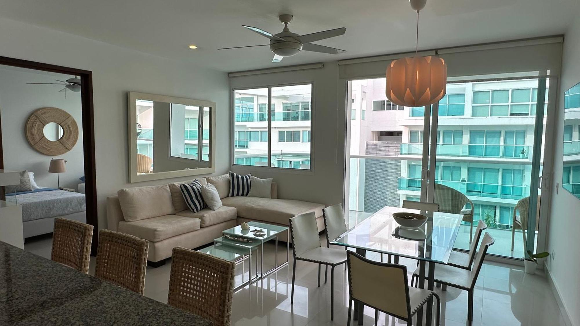 Apartamento Con Linda Vista Al Mar Primera Linea Cartagena